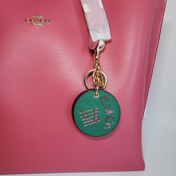 COACH | Mirror Bag Charm with Diary Embroidery Green - Picture 3 of 11
